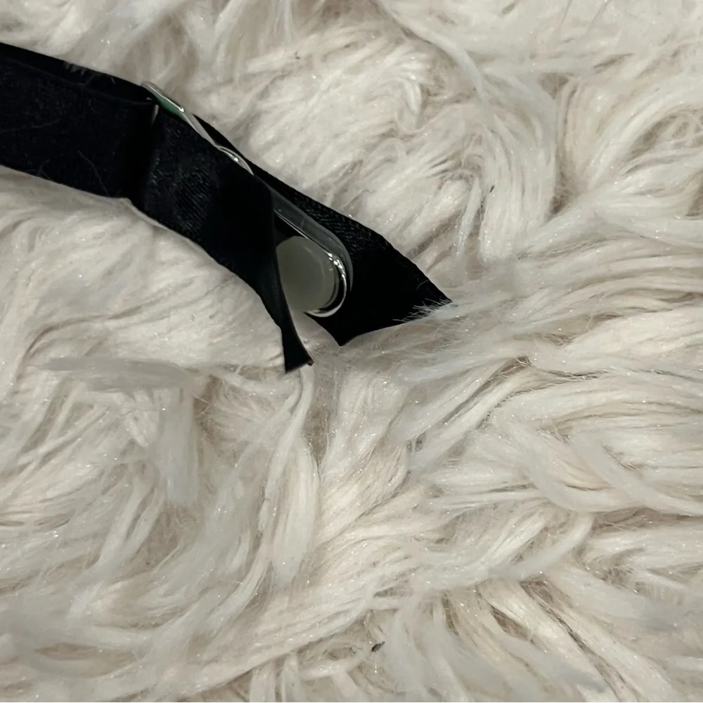 NEW Victoria's Secret Very Sexy Garter Belt Shine Strap Rhinestone‎ M/L Black